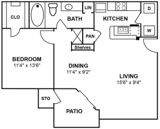 1 bed, 1 bath, 718 sqft, $1,350