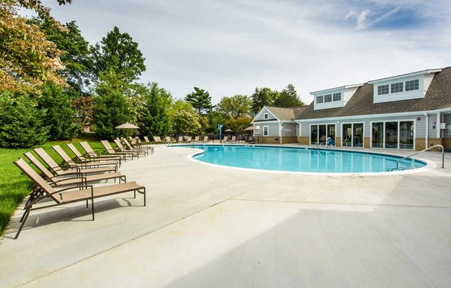 Extensive Resort Inspired Pool Deck at Kenilworth at Perring Park Apartments, Parkville, MD