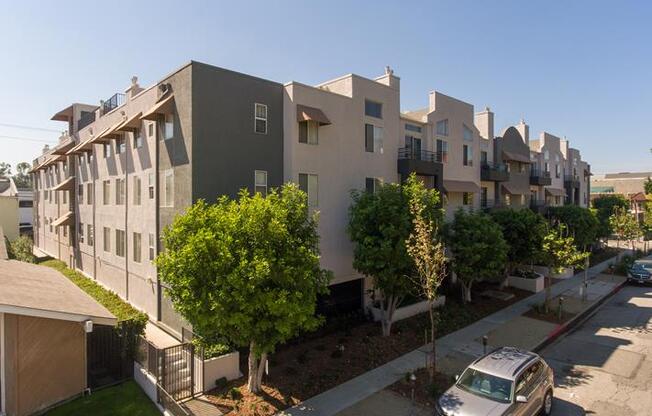 exterior of apartment building