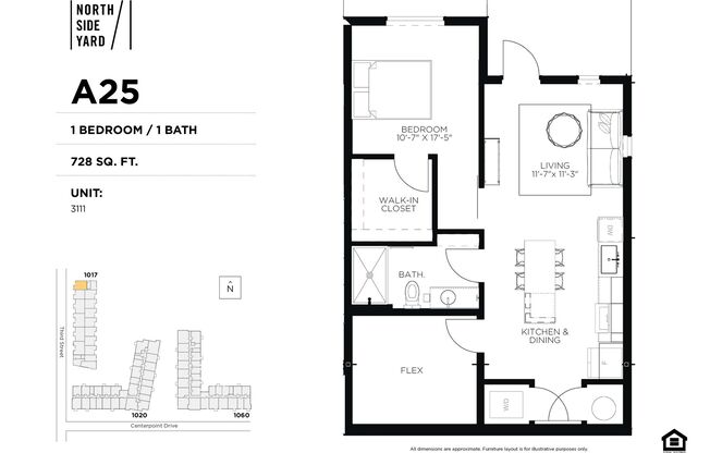 1 bed, 1 bath, 709 sqft, $1,550, Unit 3111