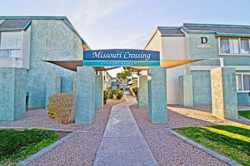 the entrance to Missouri Crossing, Phoenix, AZ, 85015