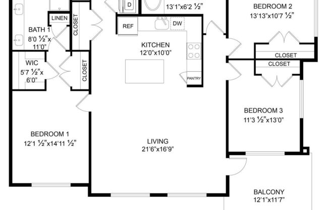 3 beds, 2 baths, 1,627 sqft, $2,740
