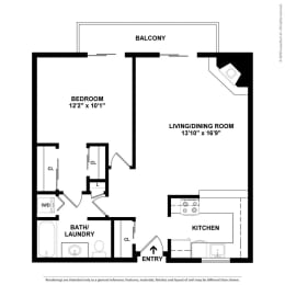 1 bed, 1 bath, 760 sqft, $1,775