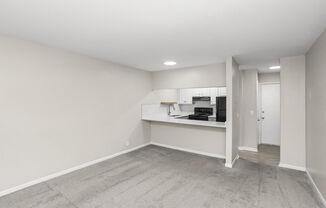 Upgraded 1 Bedroom Living/Kitchen