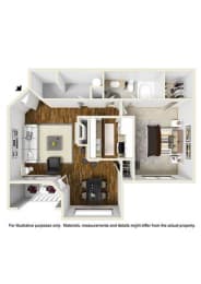 1 bed, 1 bath, 812 sqft, $1,366