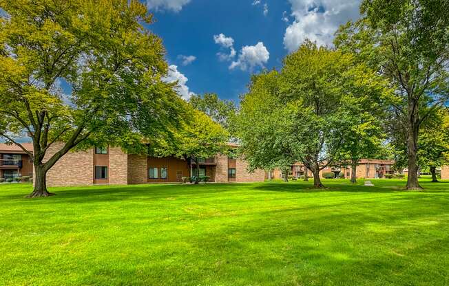 Expansive Greenspace at Westwood Village Apartments in Westland