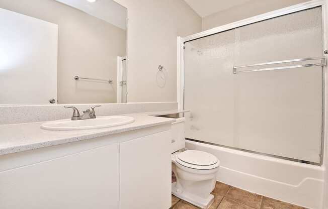 Bathroom With Adequate Storage at WOODSIDE VILLAGE, California, 91792