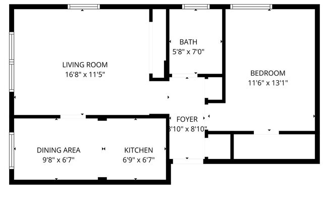 1 bed, 1 bath, 560 sqft, $1,090, Unit 108