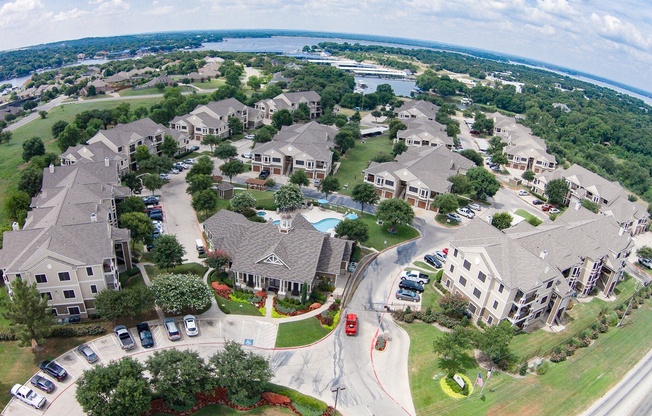 Beautiful lakeside community at The Legends at Eagle Mountain Lake, Texas