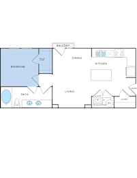 1 bed, 1 bath, 656 sqft, $985