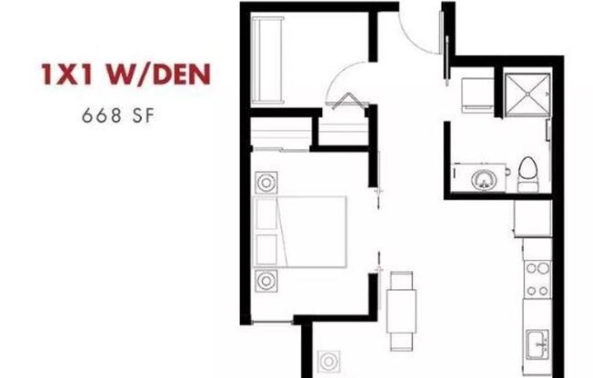1 bed, 1 bath, $1,795, Unit 201