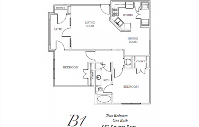 2 beds, 1 bath, 952 sqft, $1,699, Unit 04102