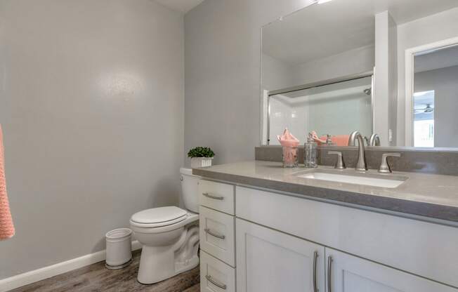 Renovated Bathrooms With Quartz Counters at Balboa, California