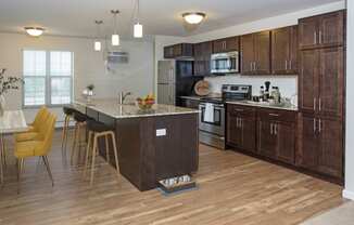 Kitchen and Kitchen Island