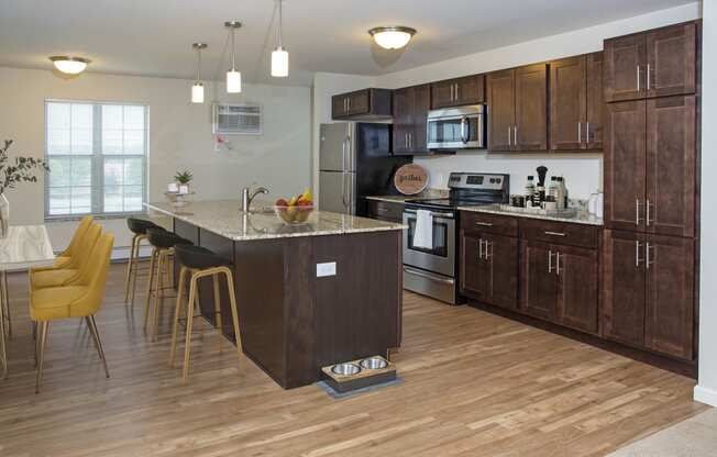 Kitchen and Kitchen Island