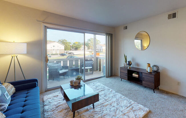 spacious living room at Castle Pointe