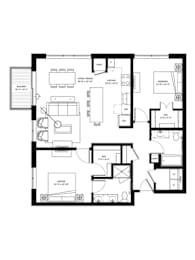 2 beds, 2 baths, 1,177 sqft, $2,865