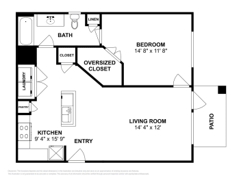 1 bed, 1 bath, 729 sqft, $1,077