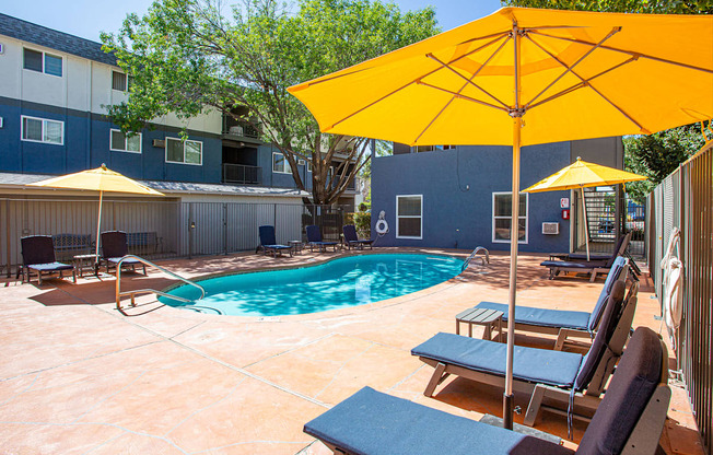 Gated Pool at Encanto Lofts in Albuquerque New Mexico