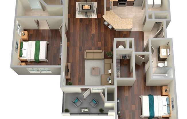 2 beds, 2 baths, 1,226 sqft, $1,395, Unit 0338