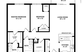 2 beds, 2 baths, 1,020 sqft, $1,750