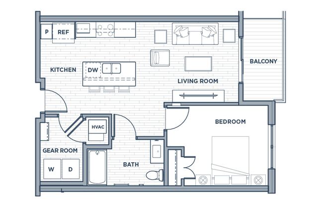 1 bed, 1 bath, 688 sqft, $1,510, Unit 1217