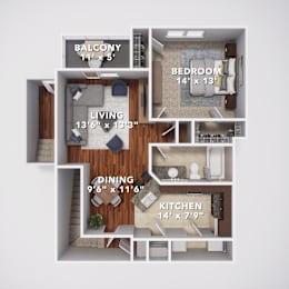 1 bed, 1 bath, 920 sqft, $1,457