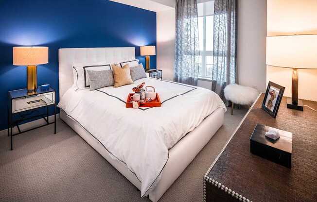 Bedroom with cozy bed at G12, Los Angeles, CA