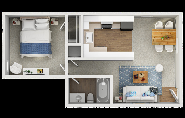1 bed, 1 bath, 561 sqft, $829, Unit 105
