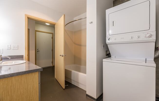 in unit washer and dryer at Mural, Seattle, WA 98116