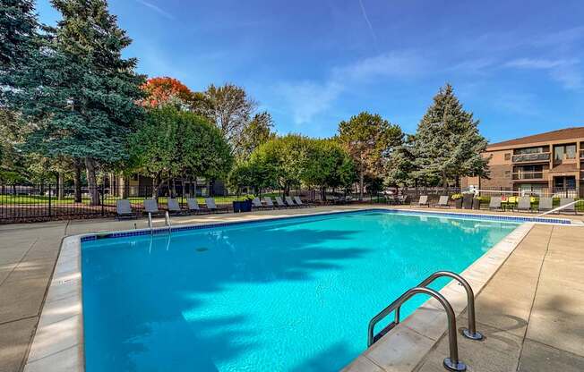 2 Heated pools at Lakeside Village Apartments Clinton Township MI