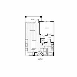 1 bed, 1 bath, 750 sqft, $2,305