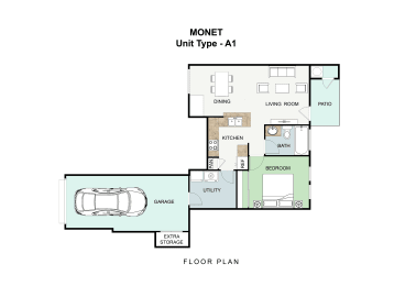 1 bed, 1 bath, 710 sqft, $1,351