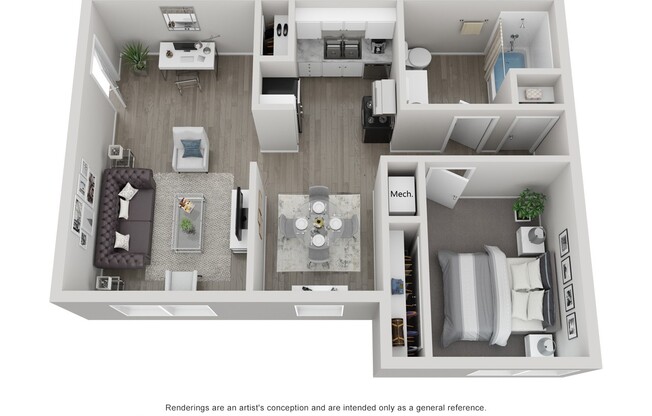 1 bed, 1 bath, 640 sqft, $1,000