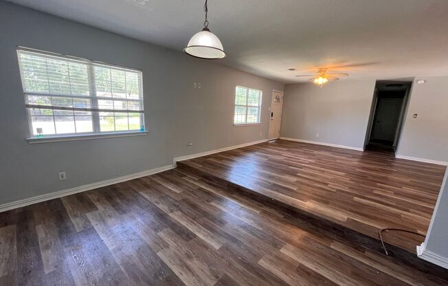 3 Bed , 2 bath on a .5 acre lot.