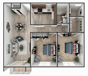 2 beds, 1.5 baths, 1,050 sqft, $2,160