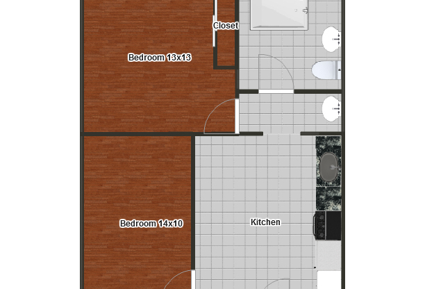 2 beds, 1 bath, 500 sqft, $2,295, Unit 1115-3