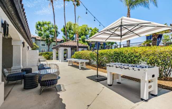 Outdoor Sun Deck Games at The Hills at Quail Run in Riverside, California
