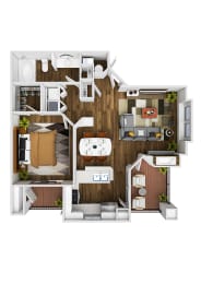 1 bed, 1 bath, 727 sqft, $1,850