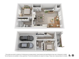 2 beds, 2.5 baths, 1,200 sqft, $1,848