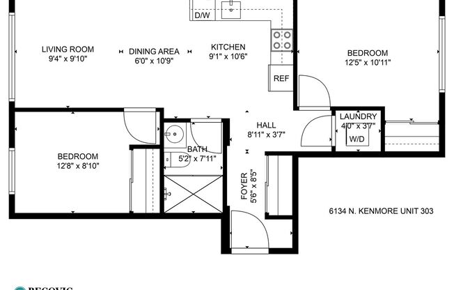 2 beds, 1 bath, 656 sqft, $2,450, Unit 303