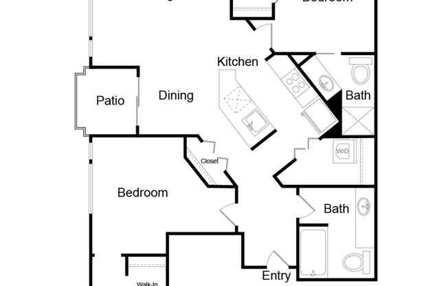 2 beds, 2 baths, 1,120 sqft, $3,150