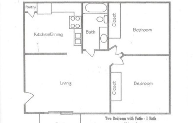 2 beds, 1 bath, 794 sqft, $1,139, Unit 1687-12