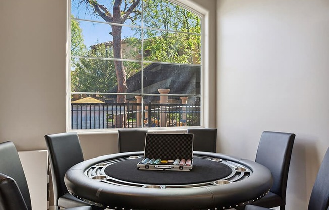 Community Clubhouse Poker Table at Reserve at Rancho Belago Apartments in Moreno Valley, CA.