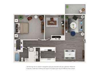 2 beds, 1 bath, 906 sqft, $1,428