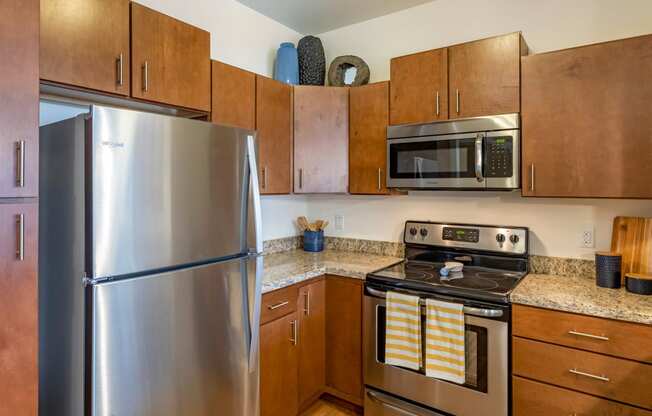 Kitchen at The Enclave Luxury Apartments