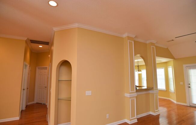 Single family home with large fenced in backyard