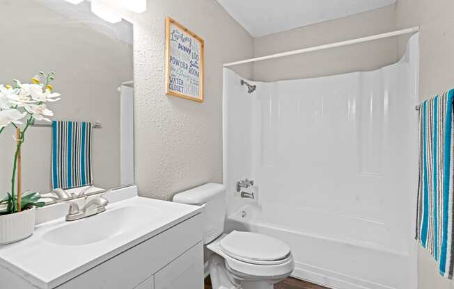 a bathroom with a sink toilet and a shower