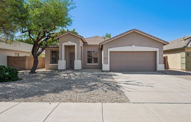 Absolutely beautiful 4 bedroom, 2 bathroom with 2 car garage in Dove Valley Ranch available for move in NOW!!  Backyard is a peaceful Oasis with Faux grass for easy care!!!  Close to TSMC!!!