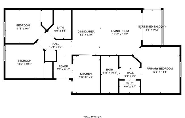 3 beds, 2 baths, $2,150, Unit #201